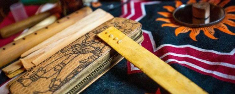 Kambo benefits - frog secretions placed on a wood stick